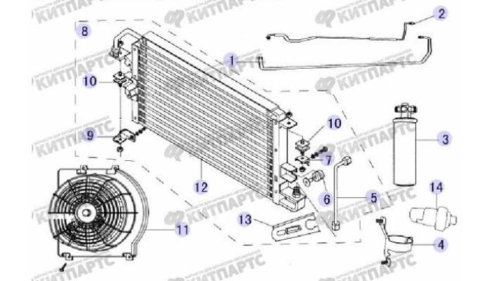 Радиатор кондиционера Great Wall Safe (SUV G5)